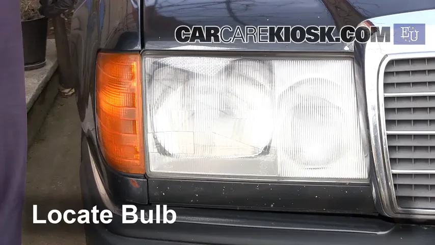 1995 Mercedes-Benz E250 2.5L 5 Cyl. Diesel Lights Highbeam (replace bulb)
